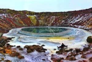 Crater lake Kerið Crater lake Kerið