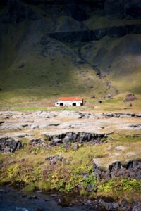 Desolate barns along the Ring roaad