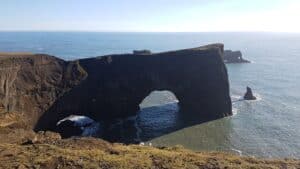Dýrhólaey arch in South Iceland Dýrhólaey arch in South Iceland