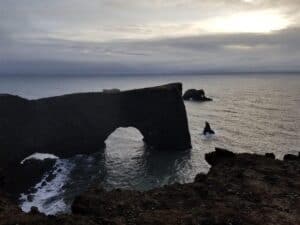 Dýrhólaey arch south Iceland