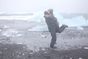 Engaged in Iceland