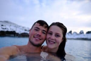 Enjoying Mývatn nature baths