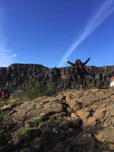 Enjoying Þingvellir in the sun