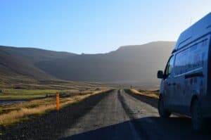 Exploring Westfjords in a camper