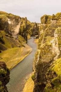 Fjaðrárgljúfur Canyon in the fall Fjaðrárgljúfur Canyon in the fall