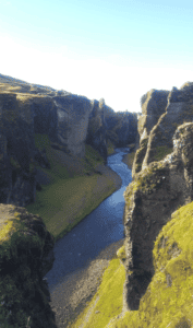 Fjaðrárgljúfur Canyon in the south