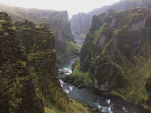 Fjaðrárgljúfur canyon in autumn