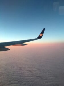 Flying to Iceland