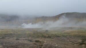 Foggy day at Geysir Foggy day at Geysir
