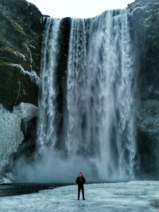 Frozen Skógafoss Frozen Skógafoss