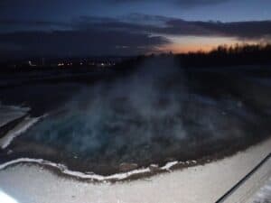 Geysir in the dark Geysir in the dark