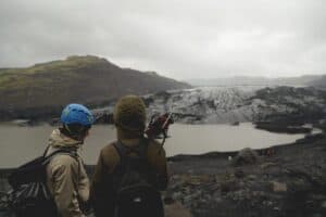 Glacier hiking in the fall