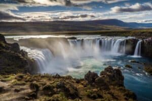 Goðafoss in beautiful sunlight