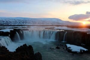 Goðafoss in sunset Goðafoss in sunset