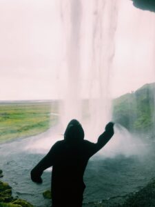 Going behind Seljalandsfoss