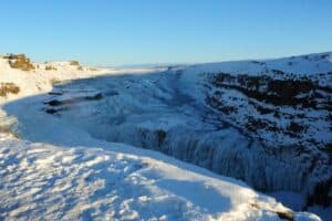 Gullfoss frozen