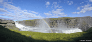 Gullfoss under a rainbow