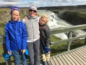 Gullfoss with the family