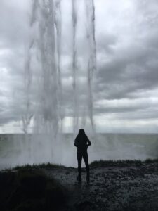 Hiking behind Seljalandsfoss
