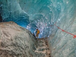 Hiking inside a glacier Hiking inside a glacier