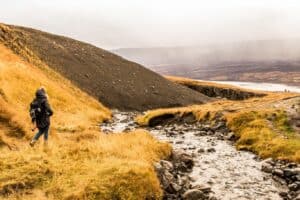 Hiking to Hengifoss Hiking to Hengifoss