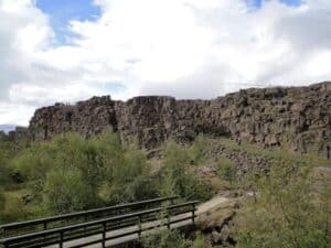 Hiking trail at Þingvellir national park