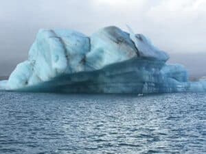 Iceberg in the glacier lagoon