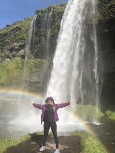 In front of Seljalandsfoss