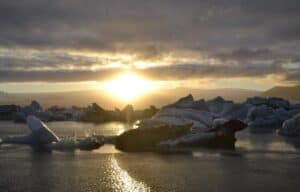 Jökulsárlón in dusk