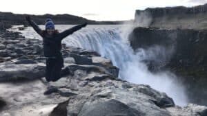 Jumping around Gullfoss