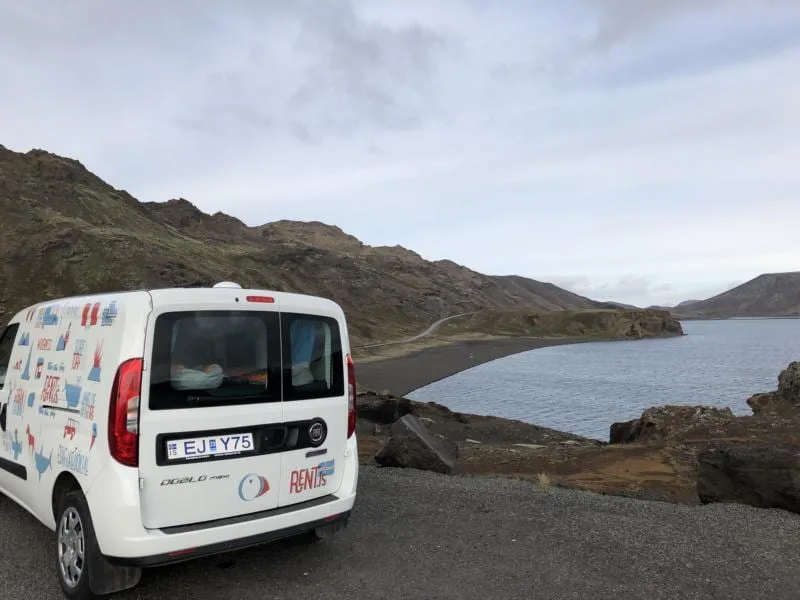 newrent.vinnugrunnur.is campervan, ring road, black sand beach, mountains