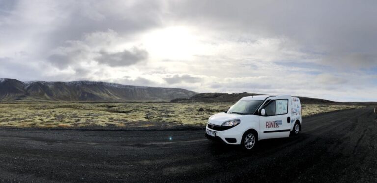 campercar driving in Iceland road trip traveling