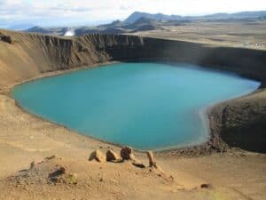 Krafla crater the North