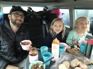 Lunch in the camper van
