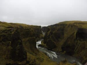 Fjaðrárgljúfur in the mist