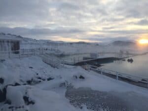 Mývatn Nature Baths in winter