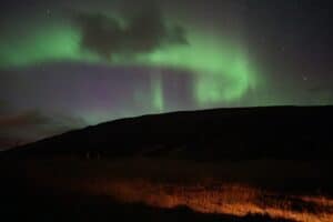 Northern lights while camping Northern lights while camping