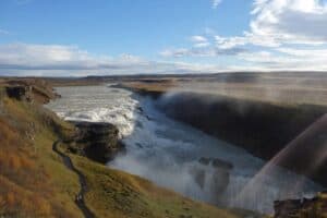 Gullfoss falls October by Gullfoss