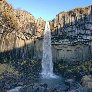 October by Svartifoss waterfall