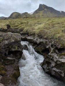 One of many waterfalls above Skógafoss