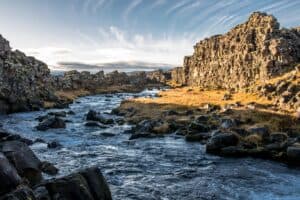 Öxará river in Þingvellir Öxará river in Þingvellir