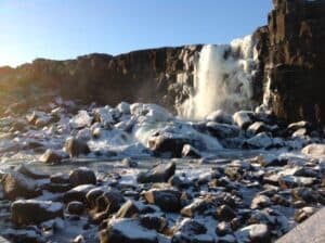 Öxaráfoss in winter Öxaráfoss in winter