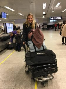 Picking up our luggage Picking up our luggage