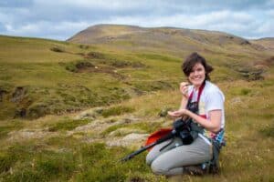 Picking wild Blueberries