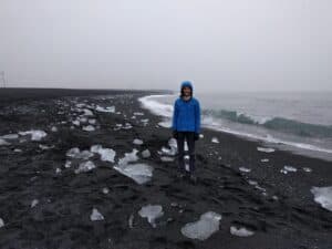 Posing on Diamond beach