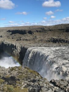 Powerful Dettifoss waterfall