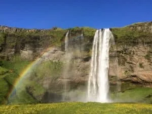 Seljalandsfoss in the sun Seljalandsfoss in the sun