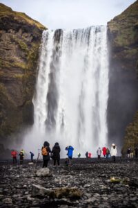 Skógafoss falls in October