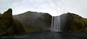 Skógafoss waterfall in October