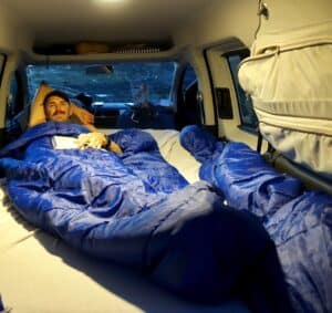 Sleeping in a VW Caddy Camper